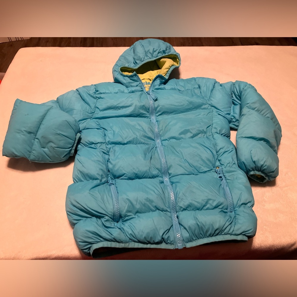 Light Blue Hooded Puffer Jacket